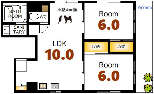 広島市中区西十日市町のマンションの間取り