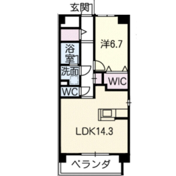 東海市東海町のマンションの間取り