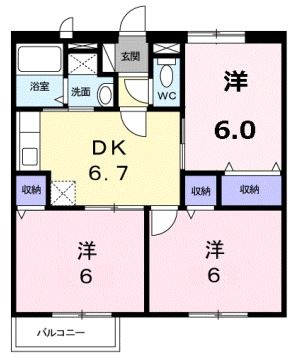 浅口郡里庄町大字新庄のマンションの間取り