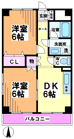 目黒区駒場のマンションの間取り