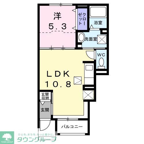 日野市西平山のアパートの間取り