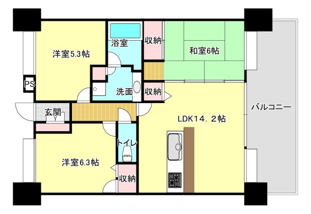 ロフティ郡元駅前の間取り