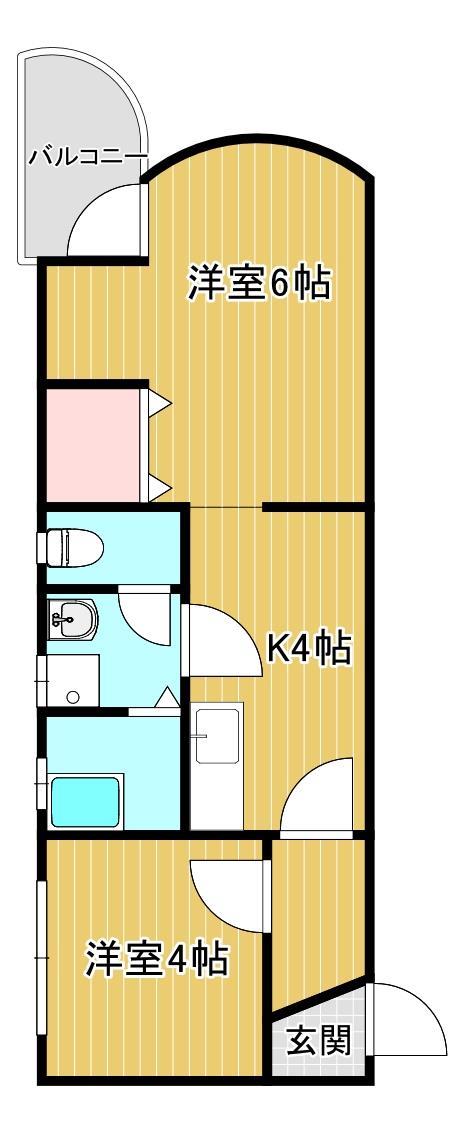 シャングリラロイヤルシティ下荒田の間取り