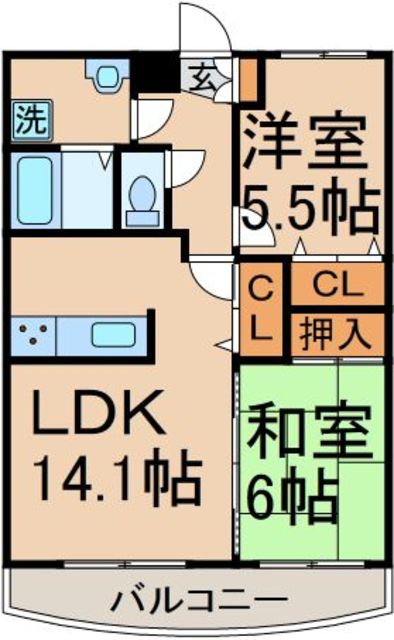 ファミーユ堰場の間取り