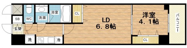 スプランディッド堀江の間取り