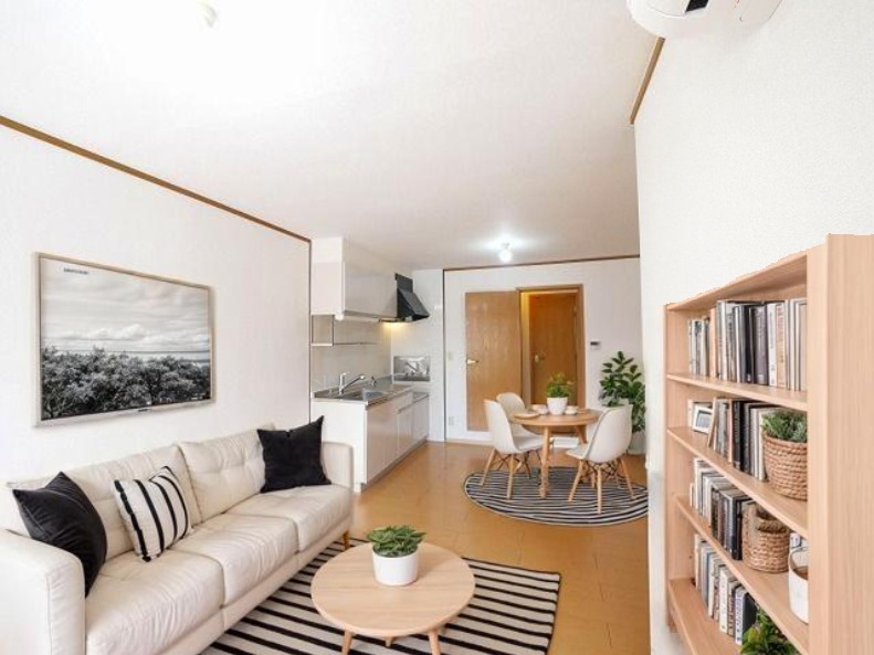 居室・リビング　CGで家具等を配置したもので家具等は含まれません