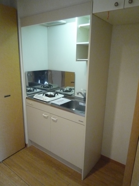 キッチン　戸付きのキッチン