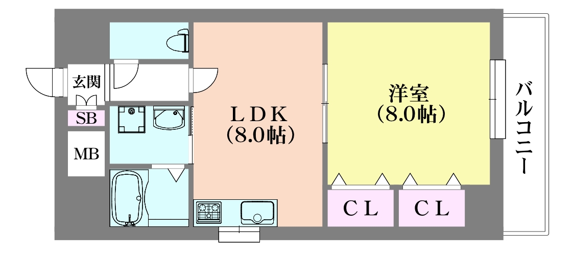 パシフィック神戸桜筋北館の間取り写真