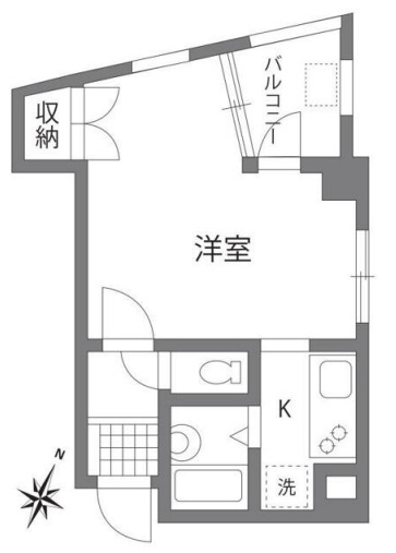 ＪＲ山手線 目黒駅 徒歩13分 5階建 築26年の間取り写真