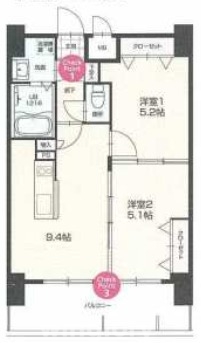 No.72 HARBOR EAST TOWERの間取り写真