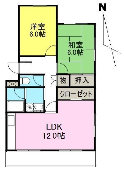 高松市木太町のマンションの間取り