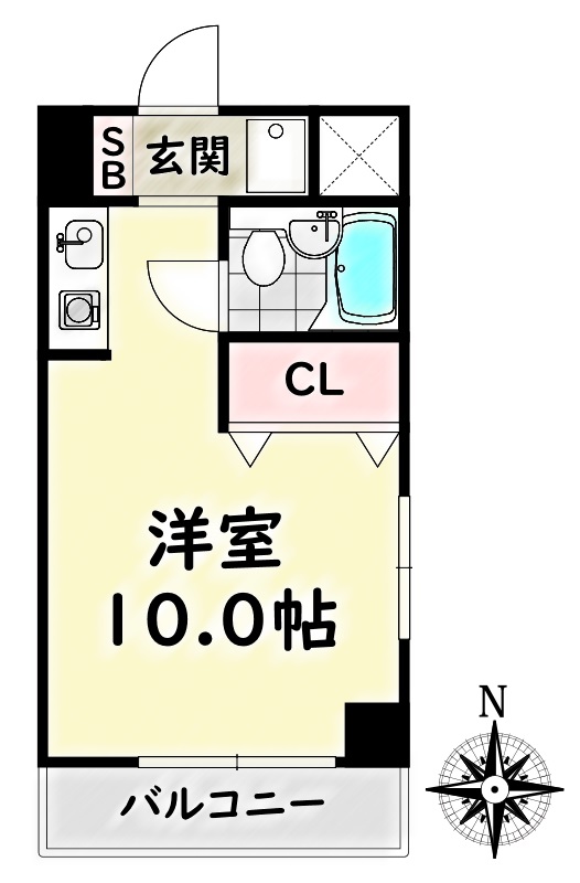 名古屋市瑞穂区苗代町のマンションの間取り