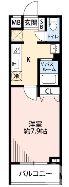 堺市堺区北旅籠町西のアパートの間取り