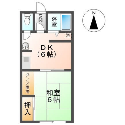 千葉市緑区あすみが丘のアパートの間取り