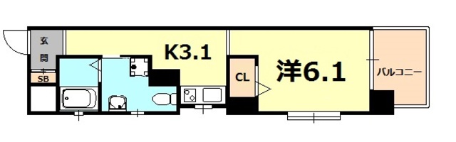 【神戸市東灘区岡本のマンションの間取り】