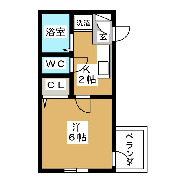 東京都目黒区東山３（アパート）の賃貸物件の間取り