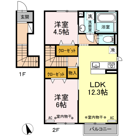 コンフォーティア東仙北の間取り