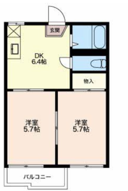 伊豆の国市原木のアパートの間取り