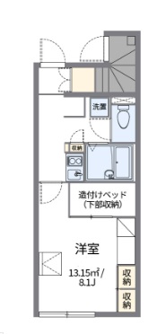 岡山市南区浜野のアパートの間取り