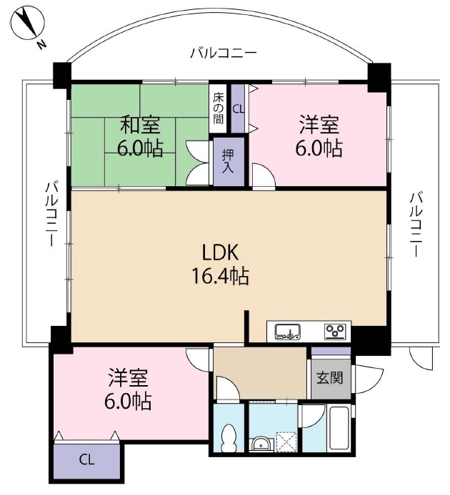 サントピア真志喜の間取り