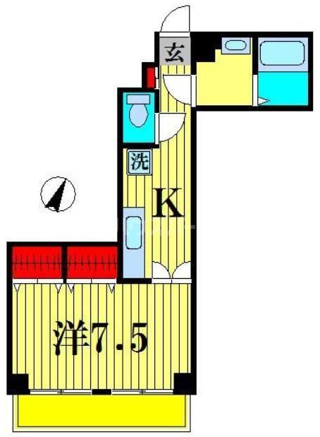 松戸市松戸のマンションの間取り