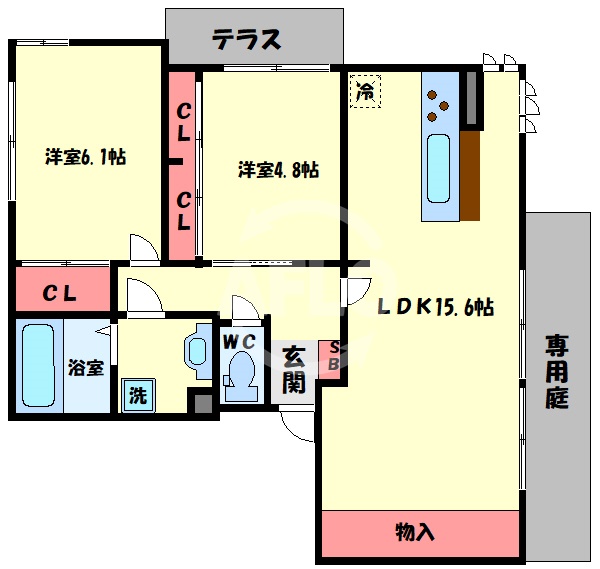 【大阪市阿倍野区天王寺町南のアパートの間取り】