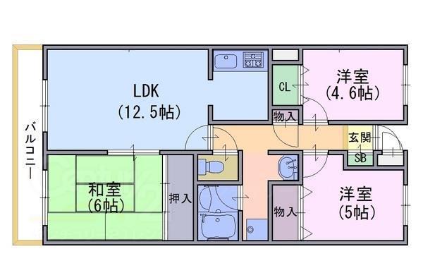 【ベルク長岡京の間取り】