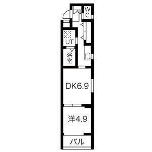 京都市南区四ツ塚町のマンションの間取り