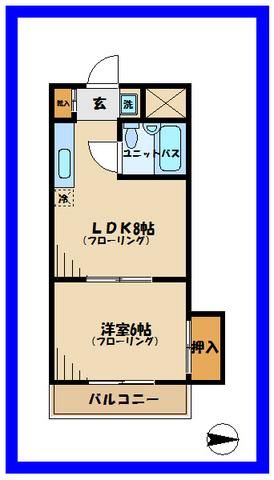 府中市府中町のマンションの間取り