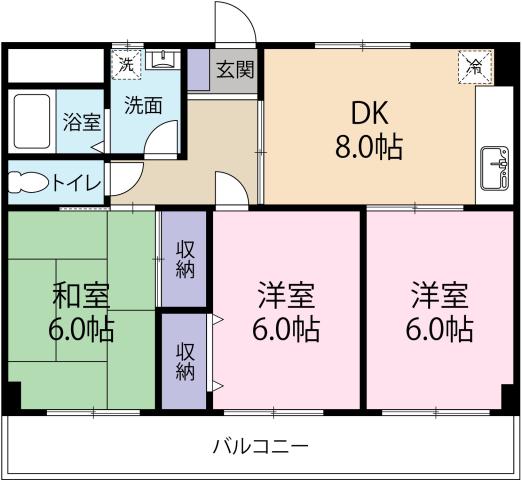 ヴィラ・アンソレイエ藍住の間取り