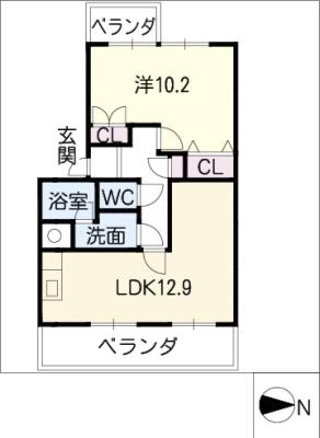 ハイツ弥風の間取り