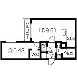 札幌市豊平区豊平四条のマンションの間取り