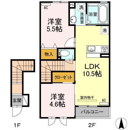 プランドールVII　B棟の間取り