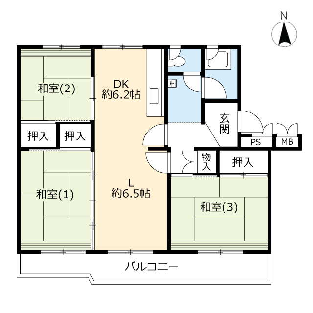 ＵＲ北広島若葉町の間取り