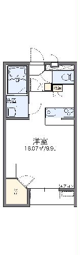 レオパレスハミングラインの間取り