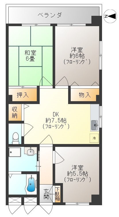 コーポ篠崎の間取り