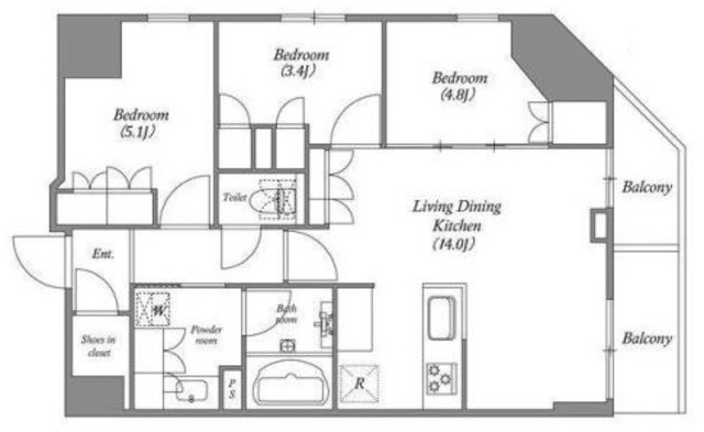 nido蔵前Residenceの間取り