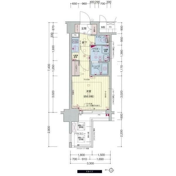 名古屋市中区錦のマンションの間取り