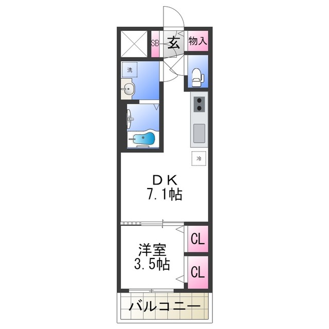 【レオンコンフォート天王寺東の間取り】