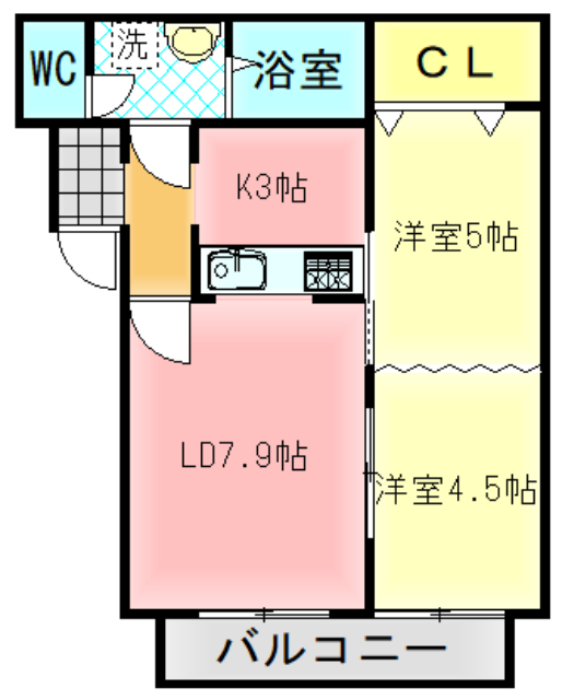 ライトオークハイツAの間取り