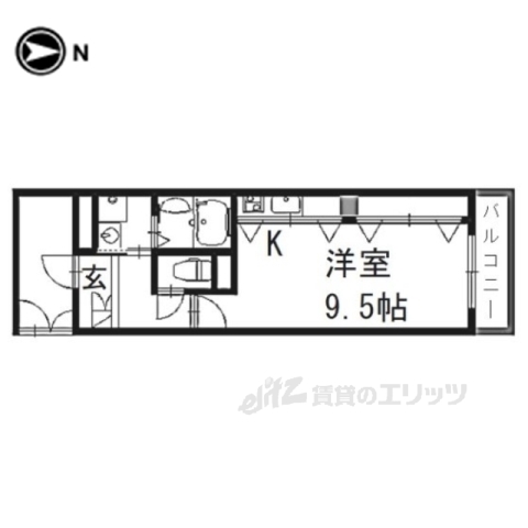 枚方市田宮本町のマンションの間取り