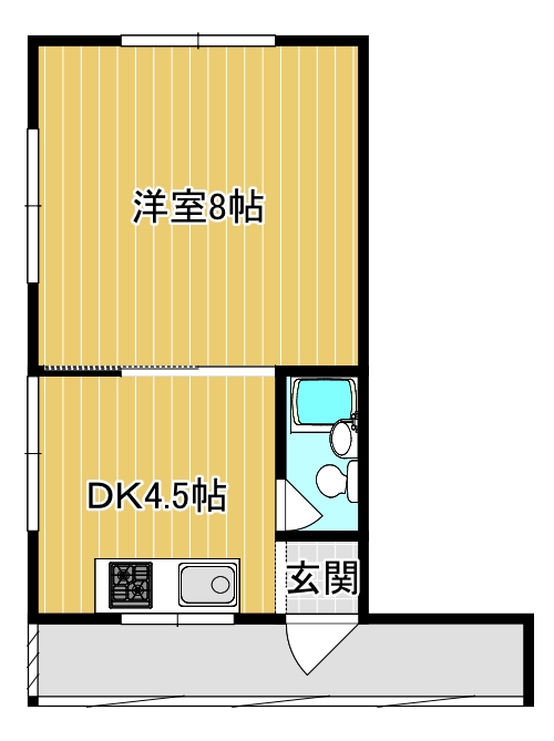 前田アパート　6号室の間取り