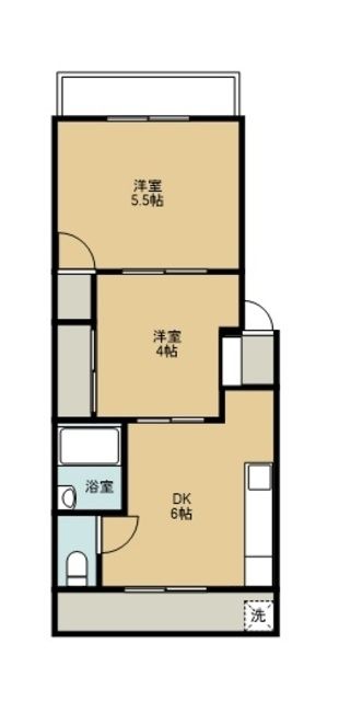 武蔵村山市大南のマンションの間取り