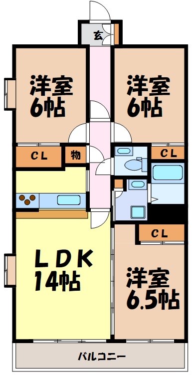 ビラ三秀山中の間取り