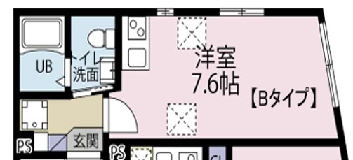 府中市寿町のマンションの間取り