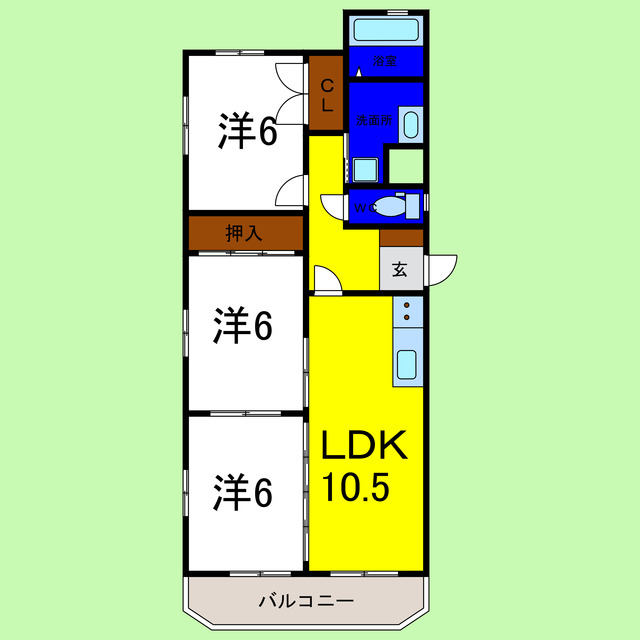 カーサド松茂の間取り