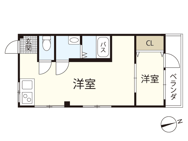 広島市中区千田町のマンションの間取り