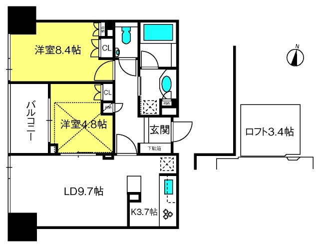 コンフォリア大宮の間取り