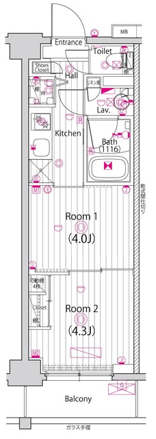 ガーラ・グランディ川崎西口の間取り