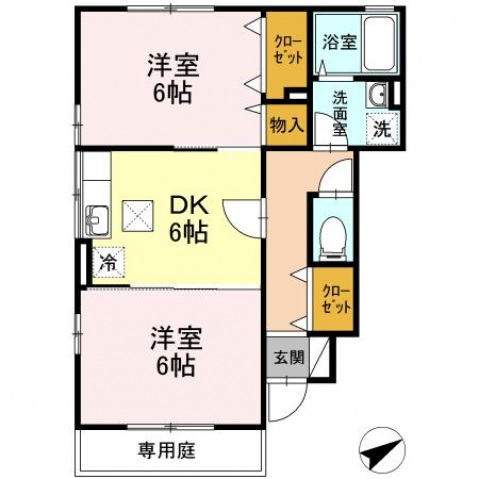 廿日市市住吉のマンションの間取り